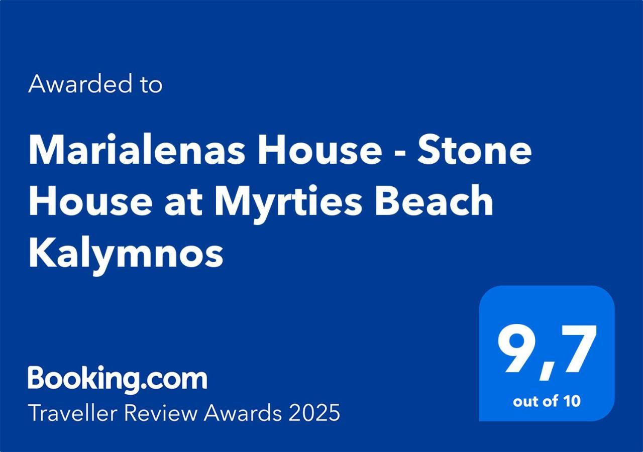 Marialenas House - Stone House At Myrties Beach Kalymnos Екстер'єр фото